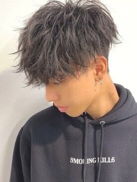 「smork（スモーク）のアイテム」を使った、NEYMAR.JRさん（メンズ・177cm）の春コーディネート