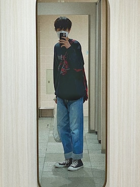 「UNIQLO（ユニクロ）の50色ソックス（消臭機能付き）（ソックス/靴下）」を使った、Rikiya Sasakiさん（メンズ・181cm）の春コーディネート