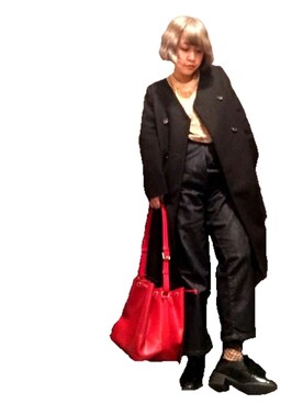 「スプリングSENSEOFPLACE」｜「アイテム（その他アウター）」を使った、risssa.さん（レディース・159cm）の冬コーディネート