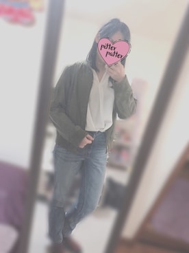 「179/WG（イチナナキュウダブルジー）のアイテム（ジャケット/アウター）」を使った、*Reinaさん（レディース・158cm）の春コーディネート