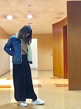 「IENA」｜「アイテム（ブルゾン）」を使った、小林慧美さん（レディース・158cm）の冬コーディネート