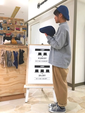 「アイテム（ハンチング/ベレー帽）」を使った、14+ そごう千葉ジュンヌ店 スタッフさん（レディース・150cm）の春コーディネート