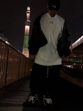 「RickOwens×adidas」｜Sosukeさん（メンズ・170cm）の冬コーディネート