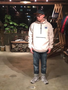 「BELIEF NYC（ビリーフニューヨーク）のアイテム」を使った、BENCHさん（メンズ・178cm）の春コーディネート