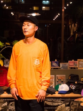 「Nothing special（ナッシングスペシャル）のアイテム（キャップ）」を使った、BENCHさん（メンズ・175cm）の春コーディネート
