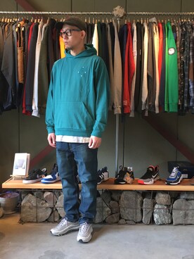 「FELTのアイテム」を使った、BENCHさん（メンズ・178cm）の春コーディネート