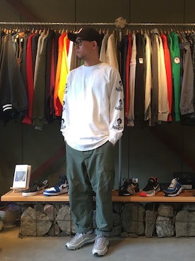 「Have a good time（ハバグッタイム）のアイテム（ハット）」を使った、BENCHさん（メンズ・178cm）の春コーディネート