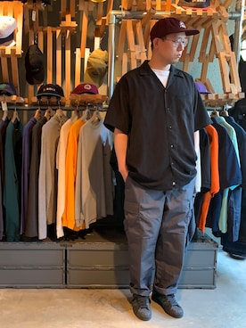 「FILA（フィラ）のアイテム（キャップ）」を使った、BENCHさん（メンズ・178cm）の夏コーディネート