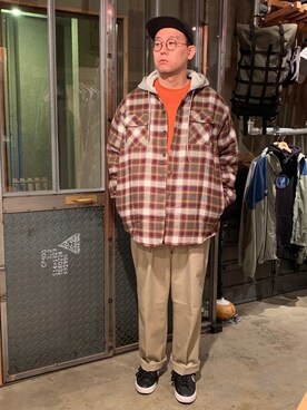 「BEDLAM（べトラム）のアイテム」を使った、BENCHさん（メンズ・178cm）の春コーディネート