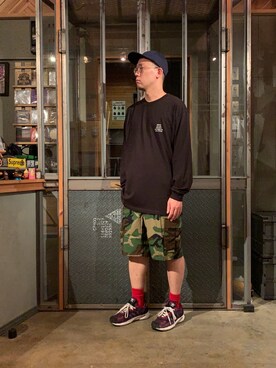 「BEDLAM（べトラム）のアイテム」を使った、BENCHさん（メンズ・178cm）の秋コーディネート