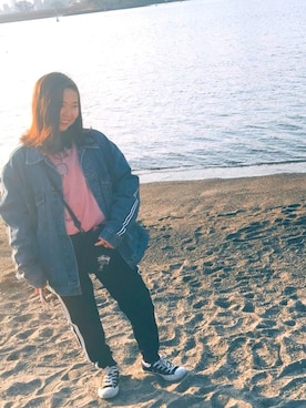 「アイテム（ジャージ）」を使った、このぴさん（レディース・153cm・10代）の冬コーディネート