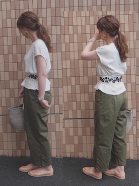 「CHAMULA（チャムラ）のアイテム」を使った、yoshieさん（レディース・165cm）の夏コーディネート