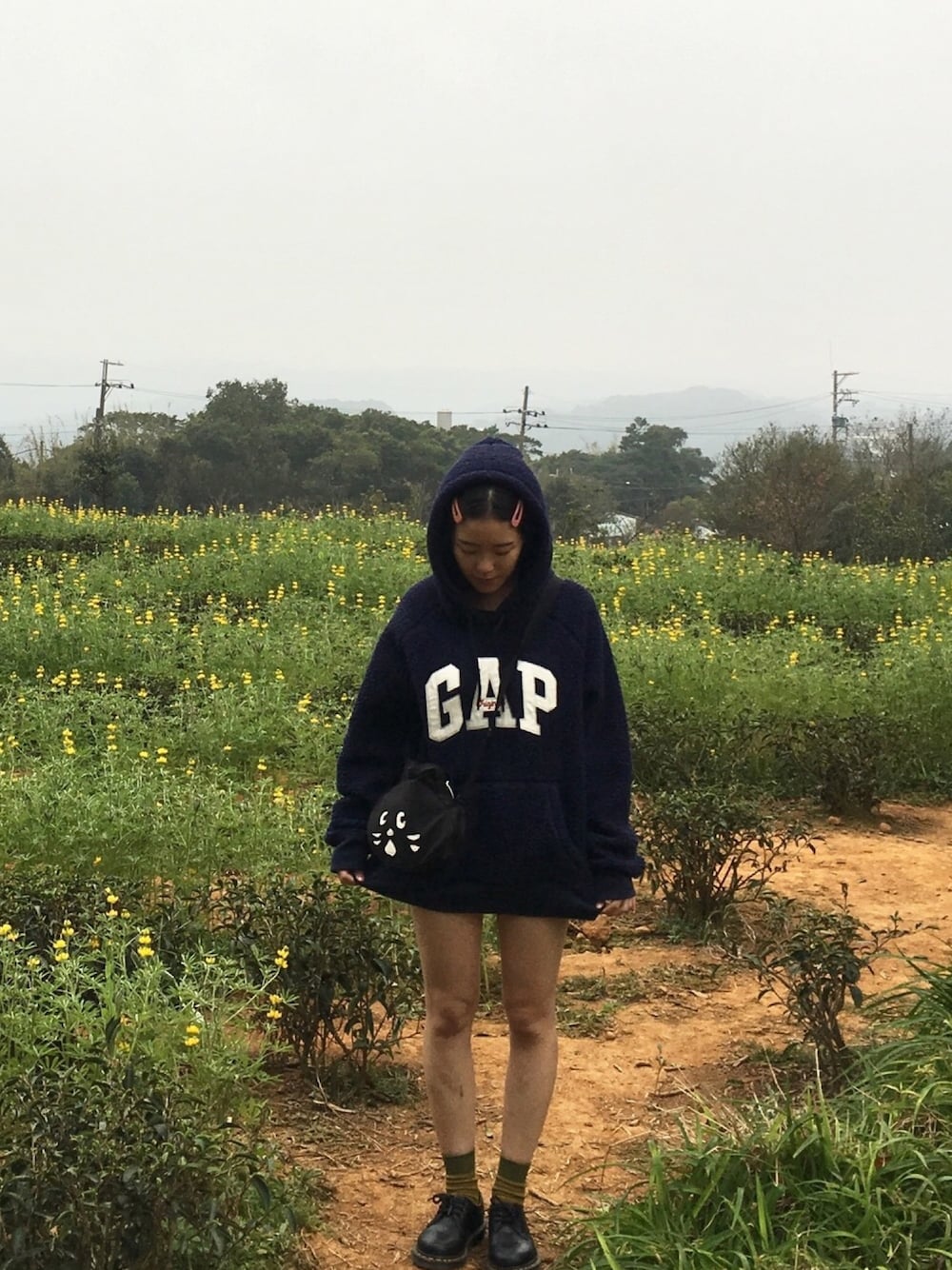 「にゃー」｜「GAPのアイテム（トップス、ブルー系）」を使った、池さん（レディース・153cm）の冬コーディネートの1枚目の写真