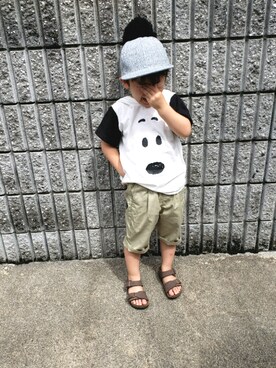 「SM2（エスエムツー）のアイテム（パンツ）」を使った、やんさん（キッズ・100cm）の秋コーディネート