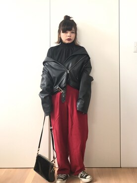 「CHARUER（シャルエ）のアイテム」を使った、Meiさん（レディース・148cm）の春コーディネート