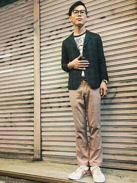 「TWOXPIECE」｜TWO PIECE 丫撇さん（メンズ・171cm）の冬コーディネート