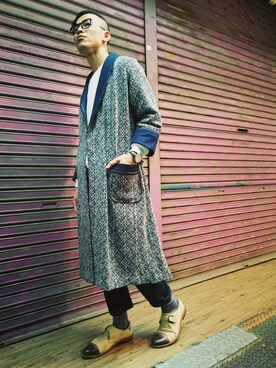 「TWOXPIECE」｜TWO PIECE 丫撇さん（メンズ・171cm）の冬コーディネート