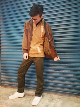 「TWOXPIECE」｜TWO PIECE 丫撇さん（メンズ・171cm）の冬コーディネート