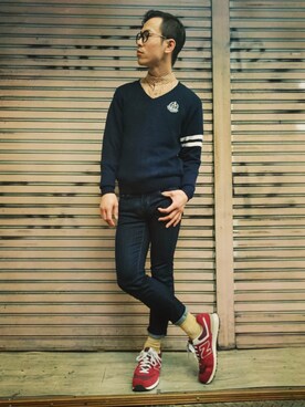 「TWOXPIECE」｜TWO PIECE 丫撇さん（メンズ・171cm）の冬コーディネート