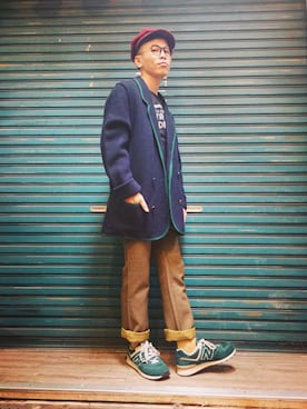 「TWOXPIECE」｜TWO PIECE 丫撇さん（メンズ・171cm）の冬コーディネート