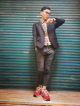 「TWOXPIECE」｜TWO PIECE 丫撇さん（メンズ・171cm）の冬コーディネート