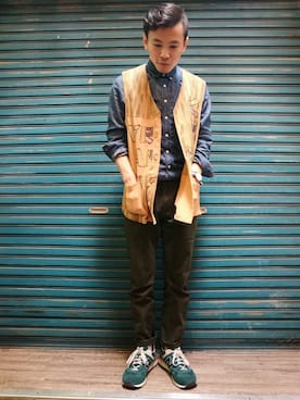 「TWOXPIECE」｜TWO PIECE 丫撇さん（メンズ・171cm）の春コーディネート