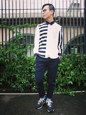 「TWOXPIECE」｜TWO PIECE 丫撇さん（メンズ・171cm）の春コーディネート
