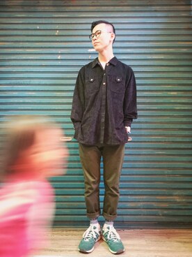 「vintageshop」｜TWO PIECE 丫撇さん（メンズ・171cm）の春コーディネート
