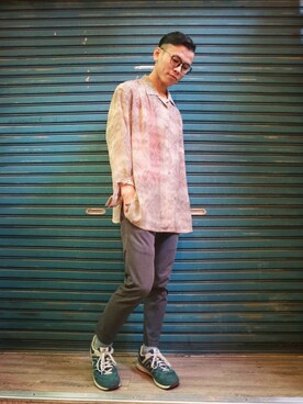 「vintageshop」｜TWO PIECE 丫撇さん（メンズ・171cm）の春コーディネート