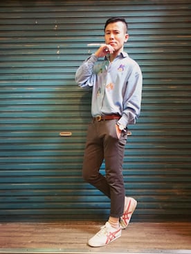「vintageshop」｜TWO PIECE 丫撇さん（メンズ・171cm）の春コーディネート