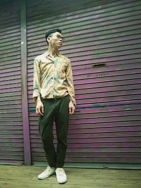 「vintageshop」｜TWO PIECE 丫撇さん（メンズ・171cm）の春コーディネート