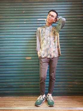 「vintageshop」｜TWO PIECE 丫撇さん（メンズ・171cm）の春コーディネート