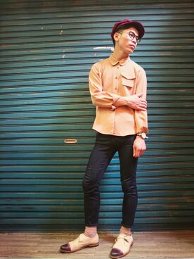 「vintageshop」｜TWO PIECE 丫撇さん（メンズ・171cm）の春コーディネート