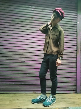 「vintageshop」｜TWO PIECE 丫撇さん（メンズ・171cm）の春コーディネート
