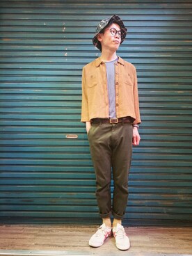 「vintageshop」｜TWO PIECE 丫撇さん（メンズ・171cm）の春コーディネート