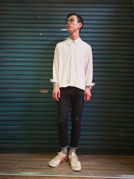 「vintageshop」｜TWO PIECE 丫撇さん（メンズ・171cm）の春コーディネート