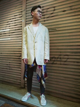 「vintageshop」｜TWO PIECE 丫撇さん（メンズ・171cm）の春コーディネート