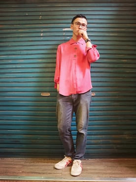 「vintageshop」｜TWO PIECE 丫撇さん（メンズ・171cm）の春コーディネート