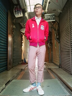 「vintageshop」｜TWO PIECE 丫撇さん（メンズ・171cm）の春コーディネート