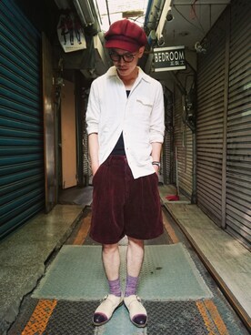 「vintageshop」｜TWO PIECE 丫撇さん（メンズ・171cm）の夏コーディネート