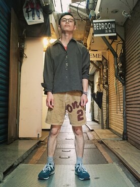 「vintageshop」｜TWO PIECE 丫撇さん（メンズ・171cm）の夏コーディネート