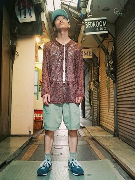 「vintageshop」｜TWO PIECE 丫撇さん（メンズ・171cm）の夏コーディネート