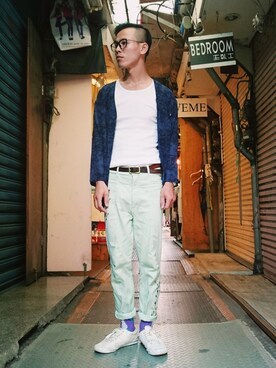 「vintageshop」｜TWO PIECE 丫撇さん（メンズ・171cm）の夏コーディネート