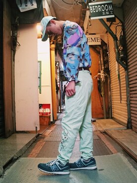 「vintageshop」｜TWO PIECE 丫撇さん（メンズ・171cm）の夏コーディネート
