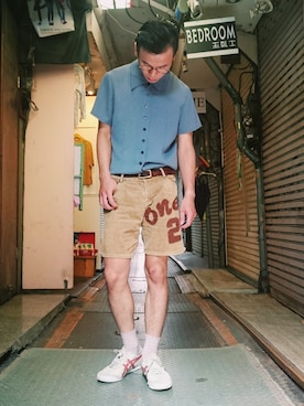 「Chainloop（チェインループ）のアイテム」を使った、TWO PIECE 丫撇さん（メンズ・171cm）の秋コーディネート