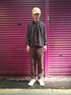 「DW（ディーダブリュー）のアイテム」を使った、TWO PIECE 丫撇さん（メンズ・171cm）の春コーディネート