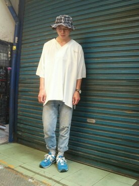 「アイテム（その他トップス）」を使った、TWO PIECE 丫撇さん（メンズ・171cm・30代）の夏コーディネート