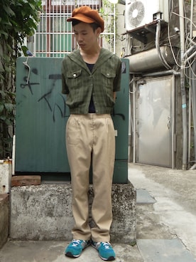 「アイテム（ブルゾン）」を使った、TWO PIECE 丫撇さん（メンズ・171cm・30代）の秋コーディネート