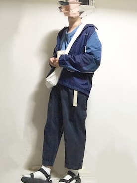 「MHL.」｜「アイテム（ナイロンジャケット）」を使った、たくさん（メンズ・175cm）の春コーディネート