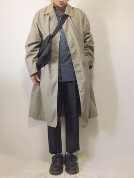 「BRADY」｜「アイテム（トレンチコート）」を使った、たくさん（メンズ・175cm）の冬コーディネート